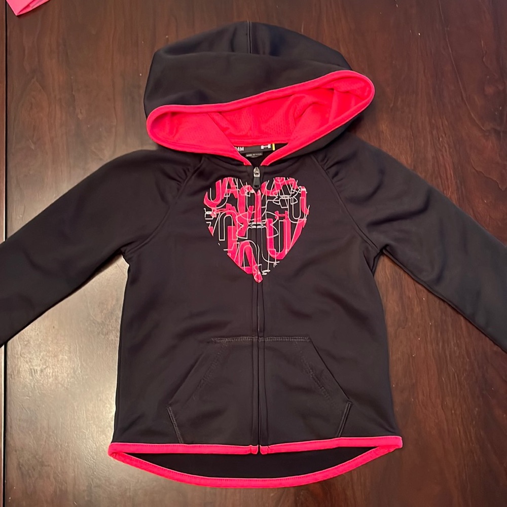 5 for $35- Under Armour 24m black zip up hoodie